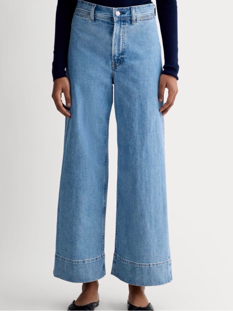 Everlane WideLeg HighRise Denim In Indigo Blue